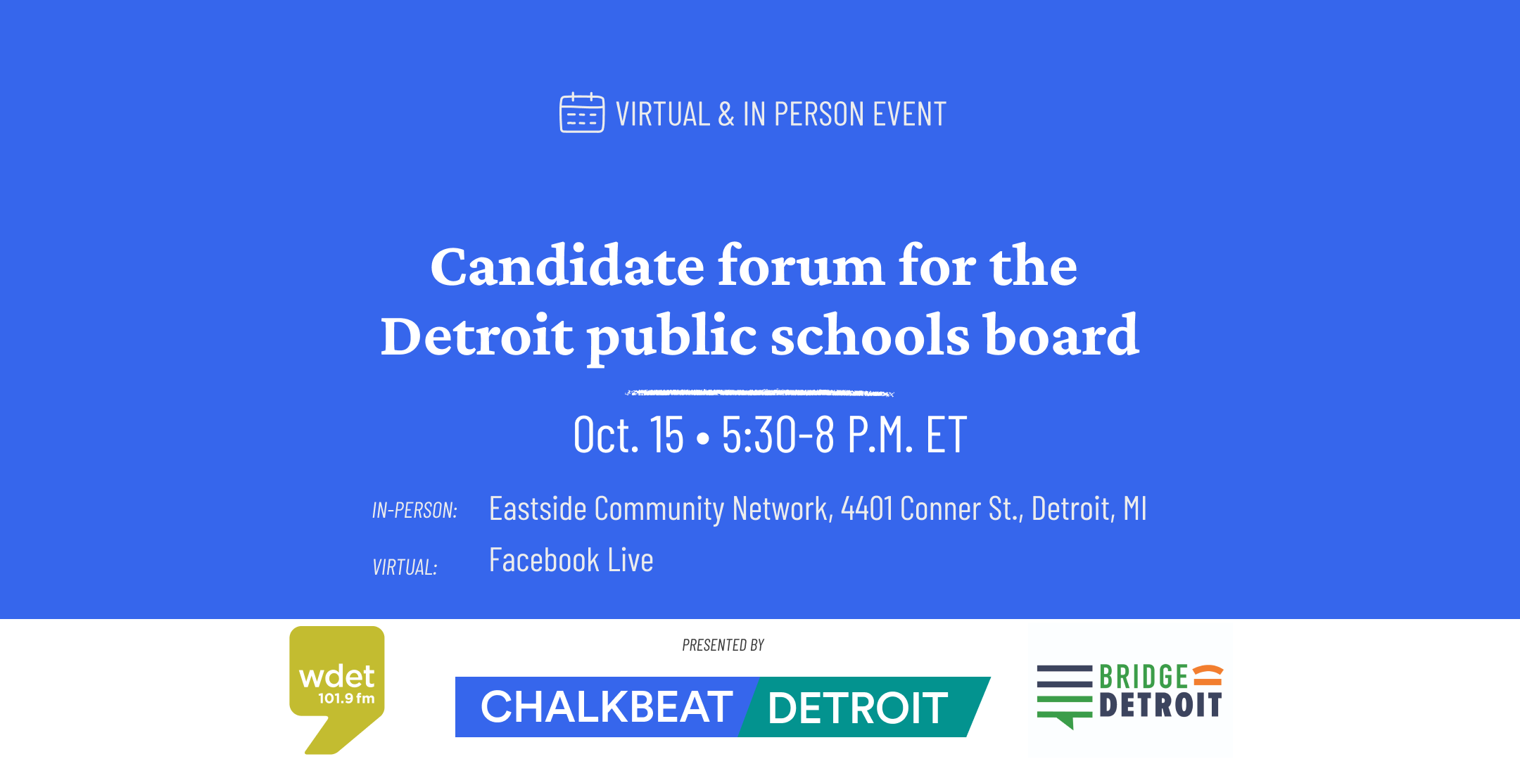 Candidate forum for Detroit Public Schools Community District board