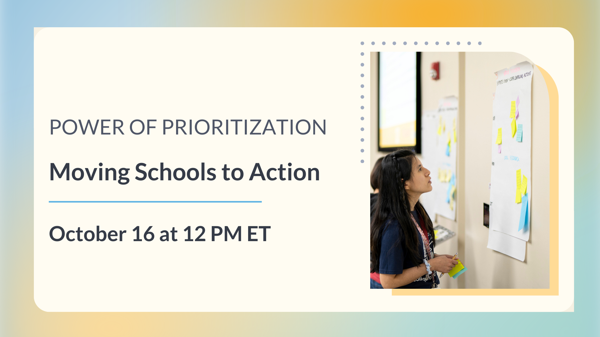 Power of Prioritization: Moving Schools to Action