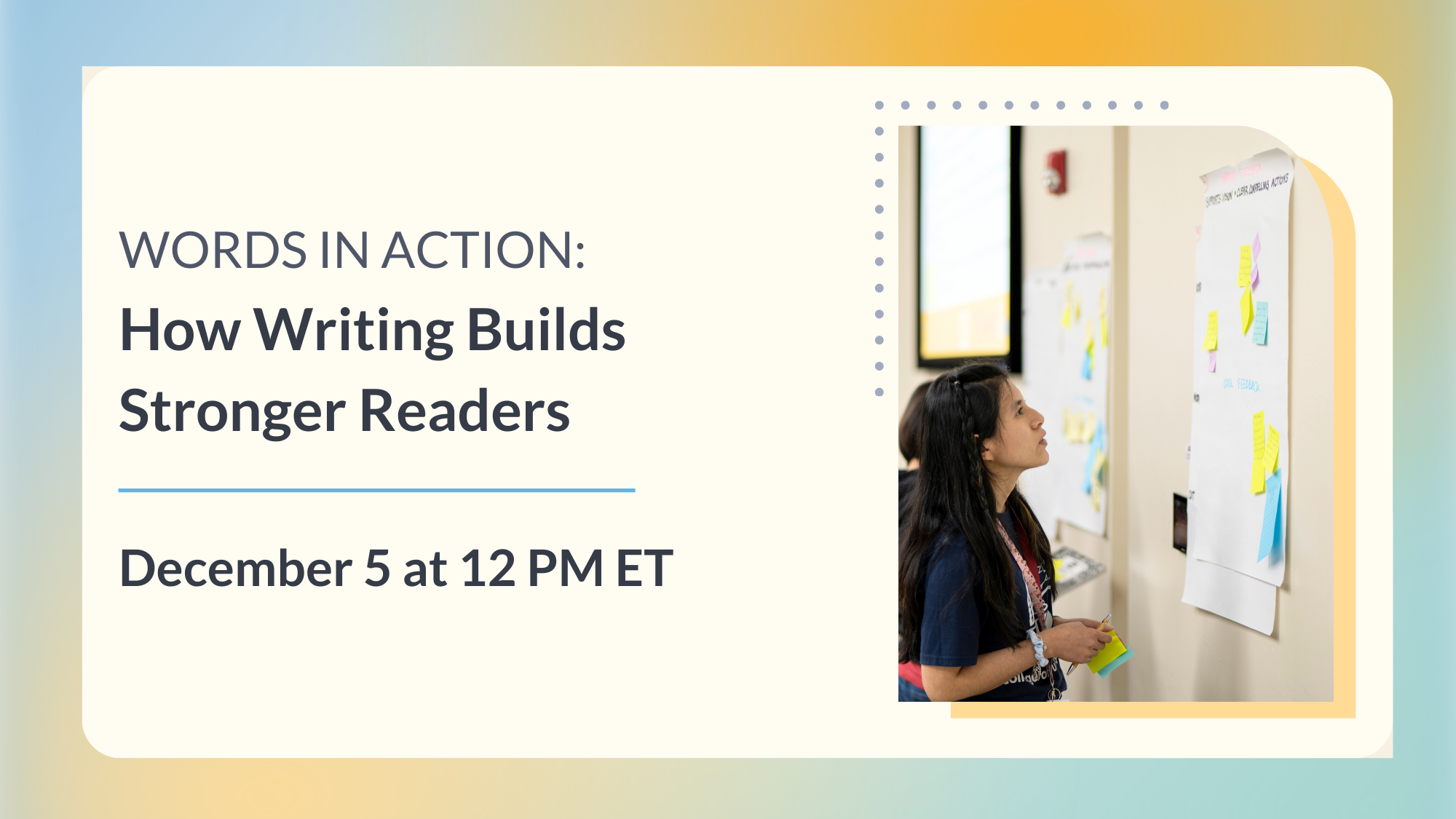 Words in Action: How Writing Builds Stronger Readers