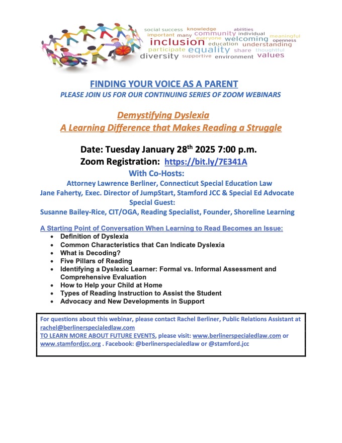 Finding Your Voice as a Parent Webinar: Demystifying Dyslexia