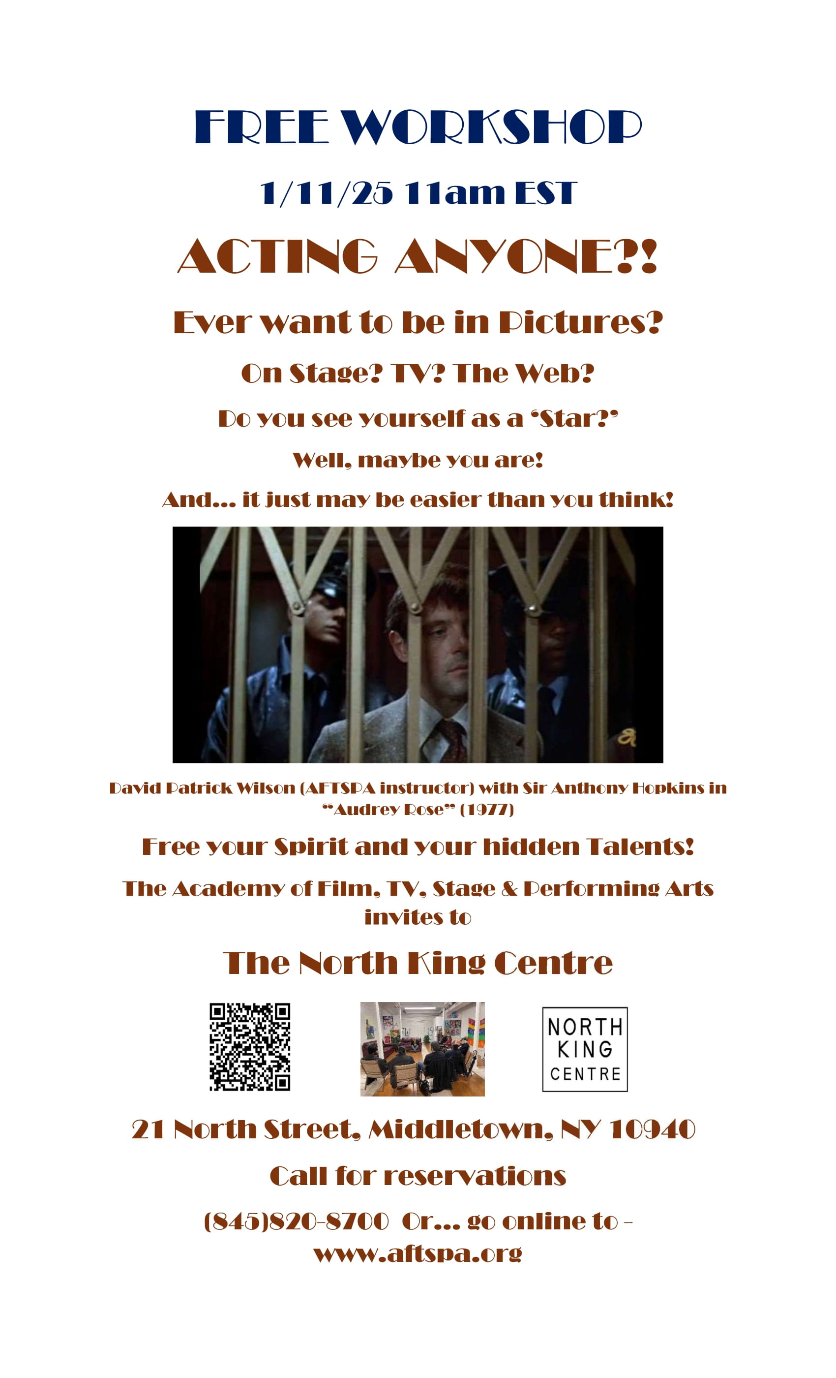 Free Workshop! Acting Anyone?!